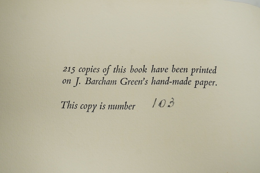 Browne, Sir Thomas - Urne Buriall and The Garden of Cyrus. With thirty drawings by Paul Nash. Edited with an introduction by John Carter. Limited Edition (of 215 numbered copies). 14 of the coloured collotype illus. are